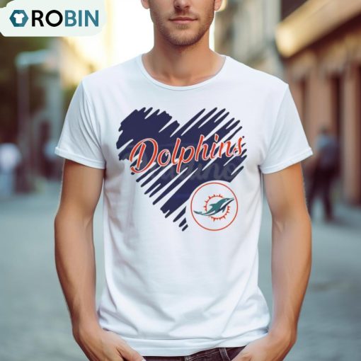Heart Miami Dolphins Nfl Team Logo Shirt