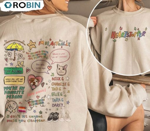 Heartstopper Leaves Vintage Shirt, Heartstopper Phases Crewneck Unisex Hoodie