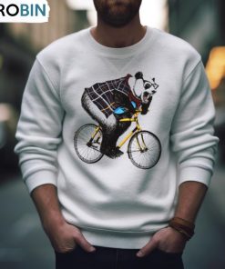 Hipster Panda Riding Bicycle Shirt, Hoodie, Ladies Tee