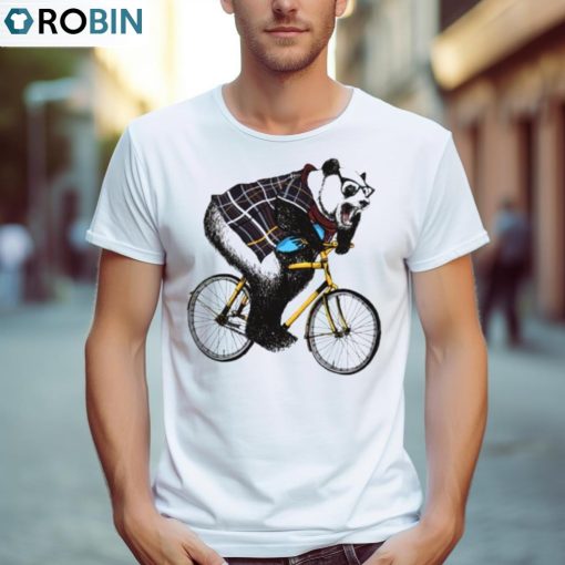 Hipster Panda Riding Bicycle Shirt, Hoodie, Ladies Tee