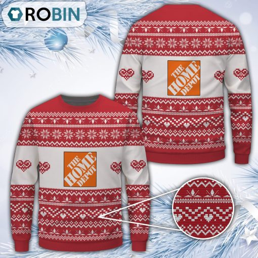 Home Depot Merry Christmas All Over Print Ugly Sweater