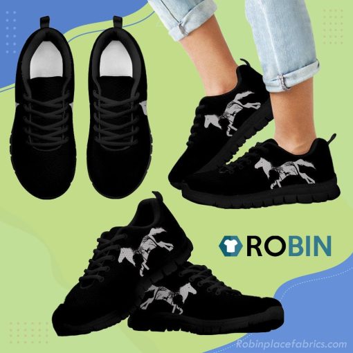 Horse Breathable Running Sneaker For Equestrian Lovers with many loves for horses