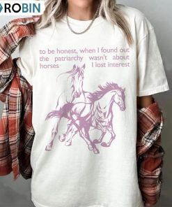 Horses Patriarchy Shirt, Retro Horses Unisex Hoodie Crewneck