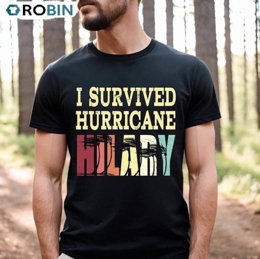 I Survived Hurricane Hilary Trendy Shirt, Vintage Design Crewneck Unisex Hoodie