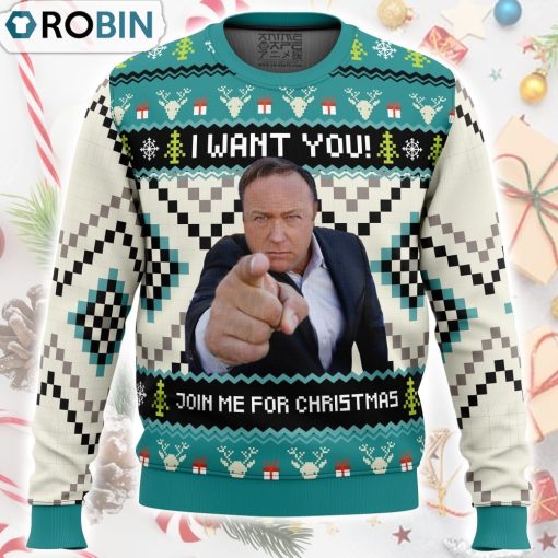 I Want You Alex Jones Ugly Christmas Sweater