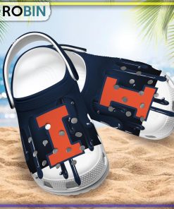 Illinois Fighting Illini 3D Melting Paint Printed Crocs Shoes