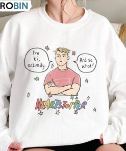 I’m Bi Actually Heartstopper Shirt, Nick Nelson Long Sleeve Unisex Hoodie