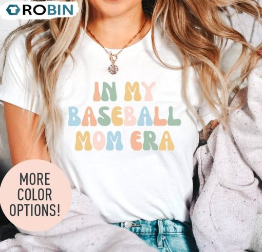 In My Baseball Era Shirt, Retro Baseball Mom Crewneck Unisex Hoodie