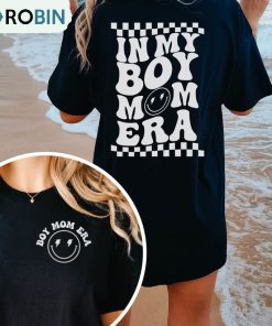 In My Boy Mom Era Shirt, Comfort Colors Expecting Mom Unisex Shirt