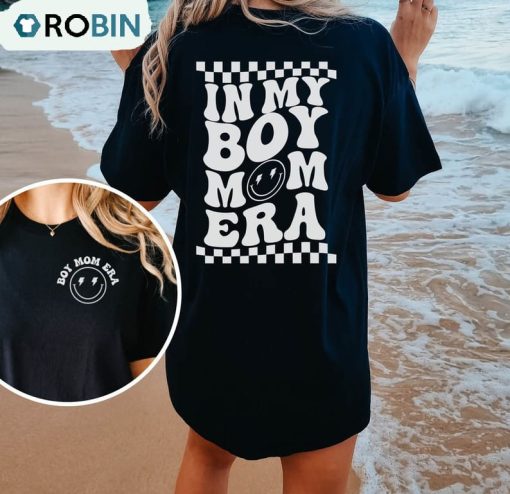 In My Boy Mom Era Shirt, Comfort Colors Expecting Mom Unisex Shirt