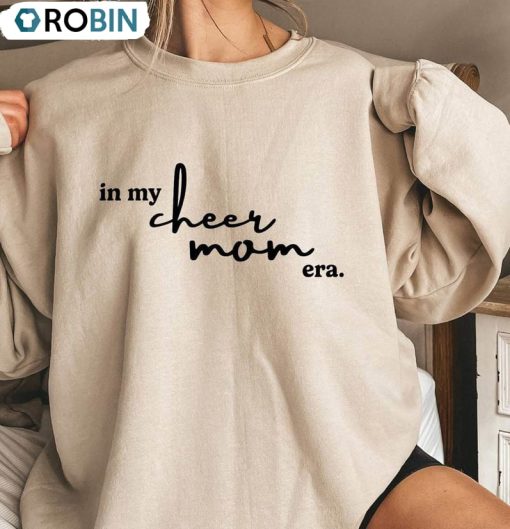 In My Cheer Mom Era Retro Shirt, Trendy Stage Mom Tee Tops Short Sleeve