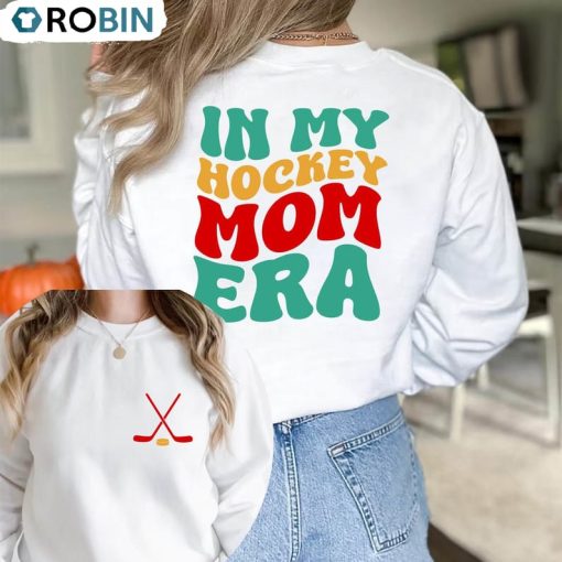 In My Hockey Mom Era Shirt, Hockey Mama Tee Top Short Sleeve