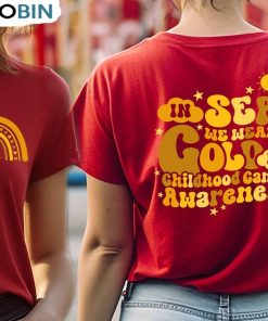 In September We Wear Gold Shirt, Gold Ribbon Crewneck Unisex Hoodie In September We Wear Gold Shirt, Gold Ribbon Crewneck Unisex Hoodie