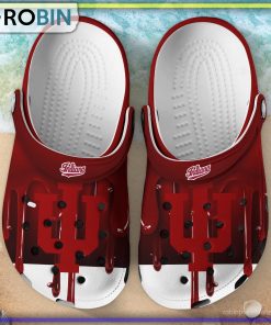 Indiana Hoosiers 3D Melting Paint Printed Crocs Shoes Indiana Hoosiers 3D Melting Paint Printed Crocs Shoes