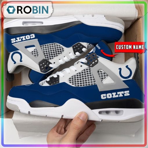 Indianapolis Colts Personalized Air Jordan 4 Sneaker