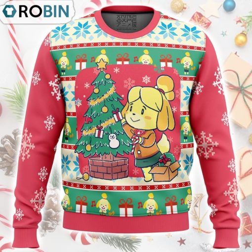 Isabelle Animal Crossing Ugly Christmas Sweater