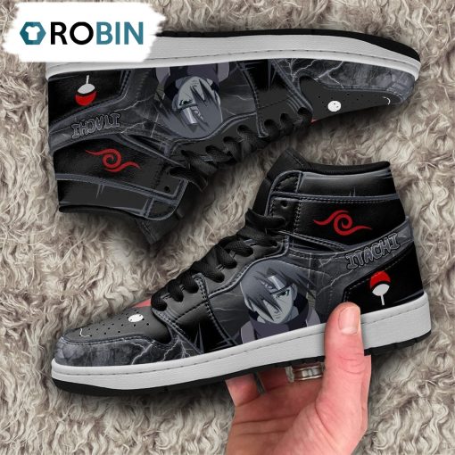 Itachi Anbu Sasuke Jordan 1 High Sneakers, Custom Naruto Anime Shoes