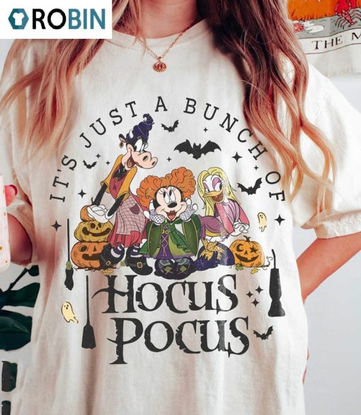It’s Just A Bunch Of Hocus Pocus Shirt, Funny Mickey And Friends Short Sleeve Tee Tops