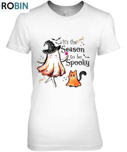 It’s The Season To Be Spooky Cute Cat Ghost Witch Halloween Unisex Shirt It’s The Season To Be Spooky Cute Cat Ghost Witch Halloween Unisex Shirt