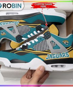 Jacksonville Jaguars Báeball Personalized Air Jordan 4 Sneaker
