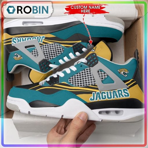 Jacksonville Jaguars Báeball Personalized Air Jordan 4 Sneaker