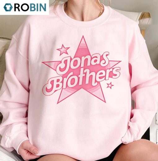 Jonas Brother Cute Shirt, Unique Pink Stars T-shirt Crewneck