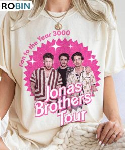 Jonas Brother In Pink Barbi Shirt , Jonas Brothers Five Albums One Sweater Long Sleeve