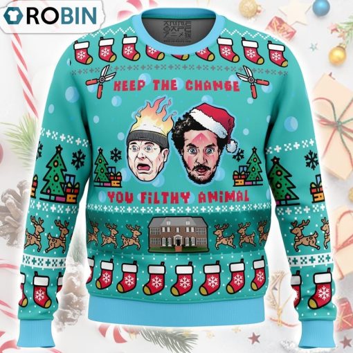 Keep The Change Home Alone Ugly Christmas Sweater
