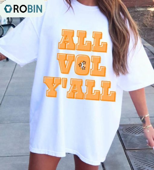 L Vol Y All Tennessee Vols Shirt, Retro Volunteer Sec Gameday Short Sleeve Unisex Hoodie