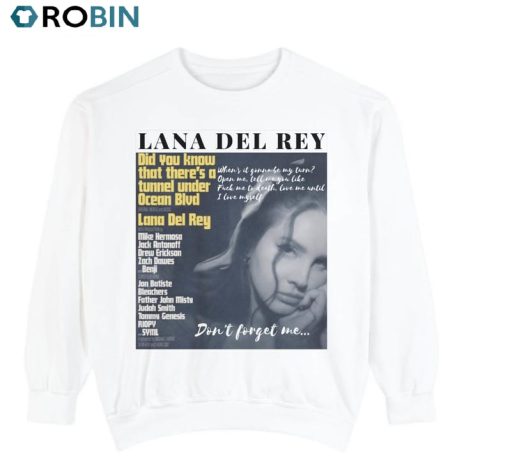 Lana Del Rey Shirt, Vintage Ocean Blvd Crewneck Unisex Hoodie