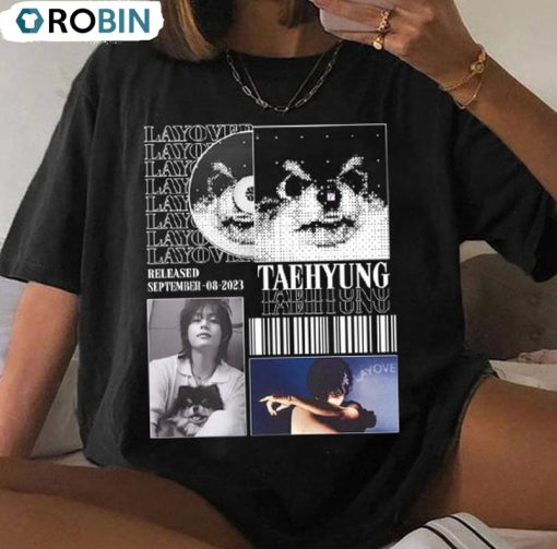 Layover Album Retro Shirt, Taehyung V Is Coming Crewneck Unisex Hoodie