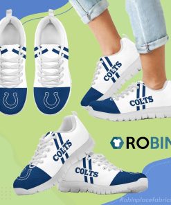 Line Stripe Logo Bottom Indianapolis Colts Breathable Running Sneaker