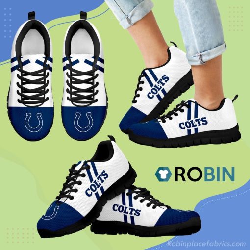 Line Stripe Logo Bottom Indianapolis Colts Breathable Running Sneaker
