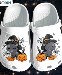 Little Cat In Disguise Witch Crocs Shoes
