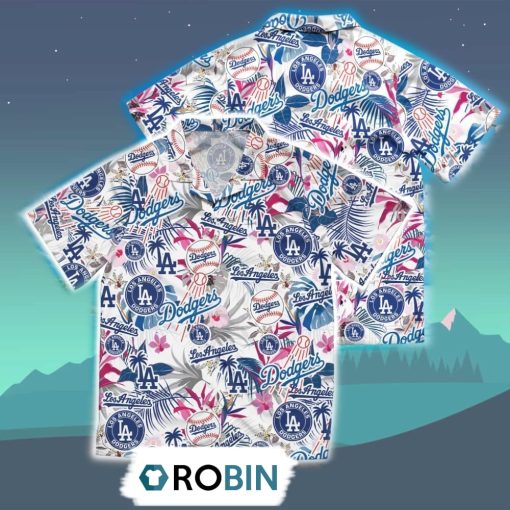 Los Angeles Dodgers Tropical Hawaiian Shirt, 3D Printed Aloha Shirt