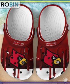Louisville Cardinals 3D Melting Paint Printed Crocs Shoes Louisville Cardinals 3D Melting Paint Printed Crocs Shoes