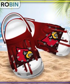 Louisville Cardinals 3D Melting Paint Printed Crocs Shoes Louisville Cardinals 3D Melting Paint Printed Crocs Shoes