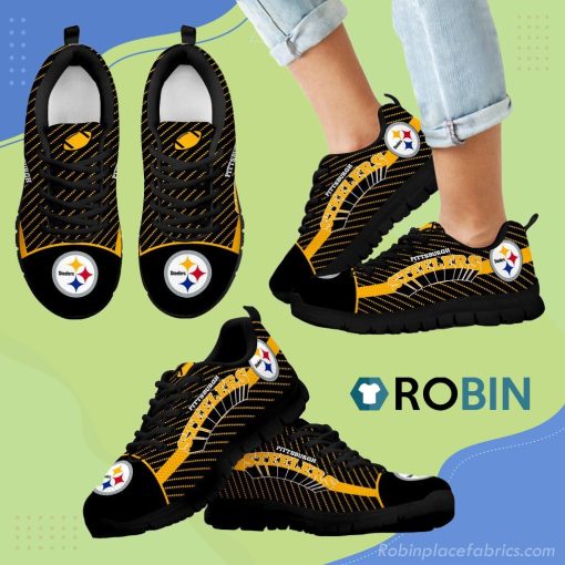 Lovely Stylish Fabulous Little Dots Pittsburgh Steelers Breathable Running Sneaker