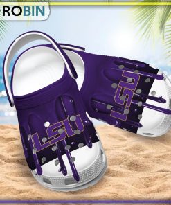 LSU TIGERS 3D Melting Paint Printed Crocs Shoes