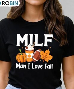 Man I Love Fall Shirt, Pumpkin Football Unisex Hoodie Long Sleeve