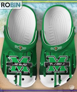 Marshall Thundering Herd 3D Melting Paint Printed Crocs Shoes