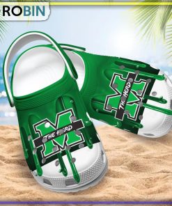 Marshall Thundering Herd 3D Melting Paint Printed Crocs Shoes