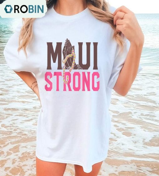 Maui Wildfire Lahaina Fires Shirt, Pray For Maui Crewneck Short Sleeve