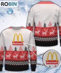 Mcdonald’s Merry Christmas All Over Print Ugly Sweater