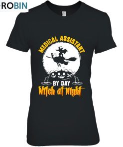 Medical Assistant By Day Witch At Night Halloween Long Unisex Shirt