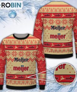 Meijer Merry Christmas All Over Print Ugly Sweater