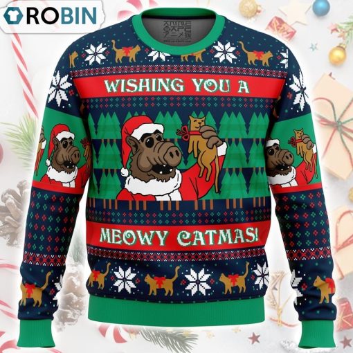 Meowy Catmas Alf Ugly Christmas Sweater