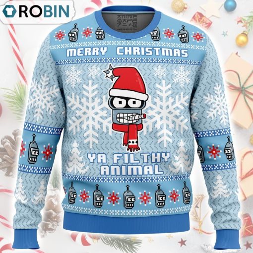 Merry Christmas Ya Filthy Animal Futurama Ugly Christmas Sweater