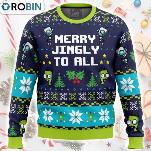 Merry Jingly Invader Zim Ugly Christmas Sweater