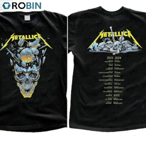 Metallica Band Thrash Shirt, Metal Tour 2023 Sweatshirt Unisex T-shirt